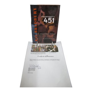 Ray Bradbury Signed 1993 40th Anniversary Edition Fahrenheit 451 Book For Sale