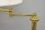 Gold Vintage Traditional Polished Brass Swing Arm Reading Pole Floor Lamp W/ Shade For Sale - Image 8 of 12