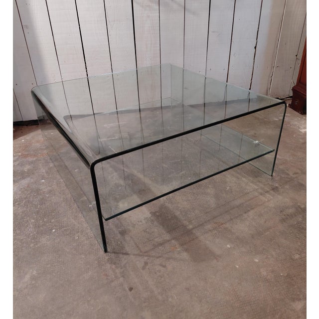 Vintage Glass Coffee Table For Sale - Image 6 of 6