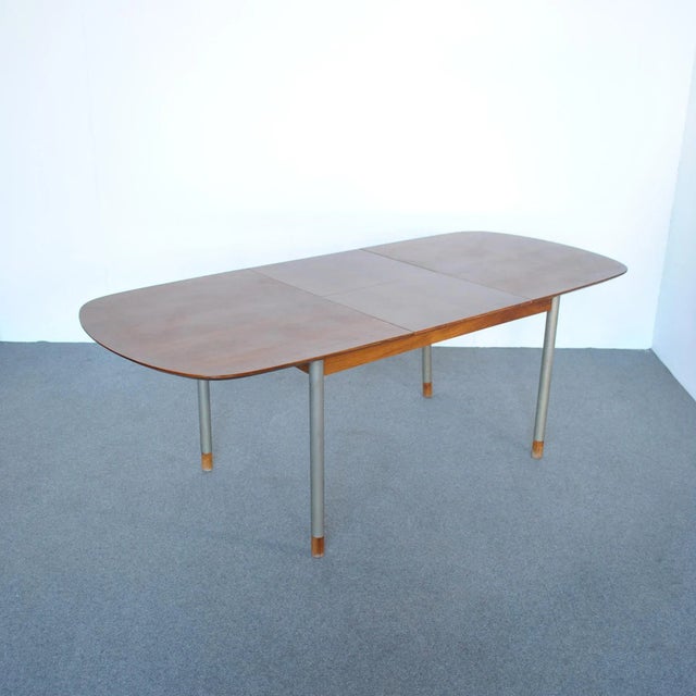 Brown Extendable Table by George Coslin, 1960s For Sale - Image 8 of 11