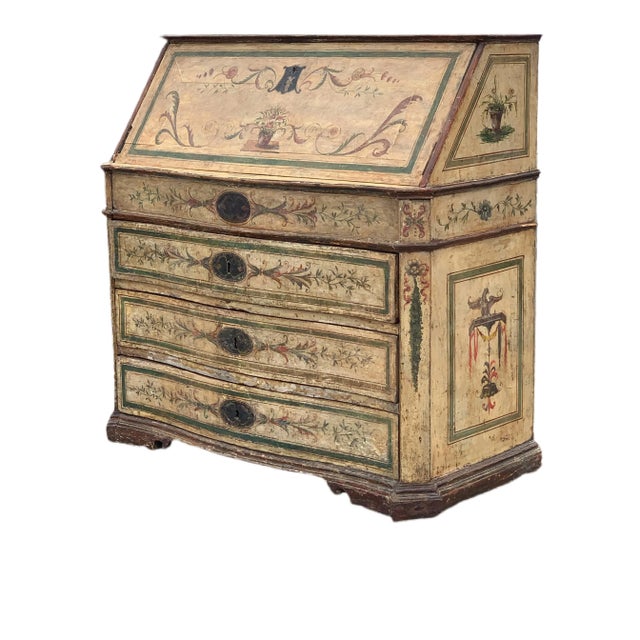 18th Century Italian Painted Secretary Desk For Sale - Image 9 of 9