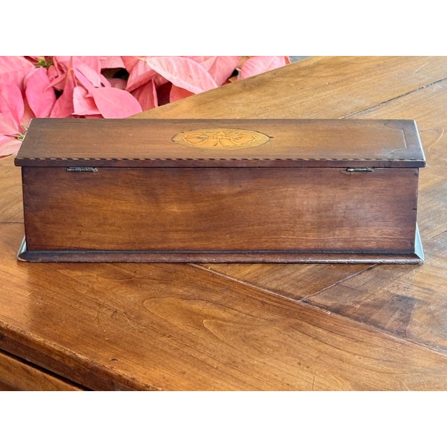 Brown 19th Century Small Inlaid Box For Sale - Image 8 of 9