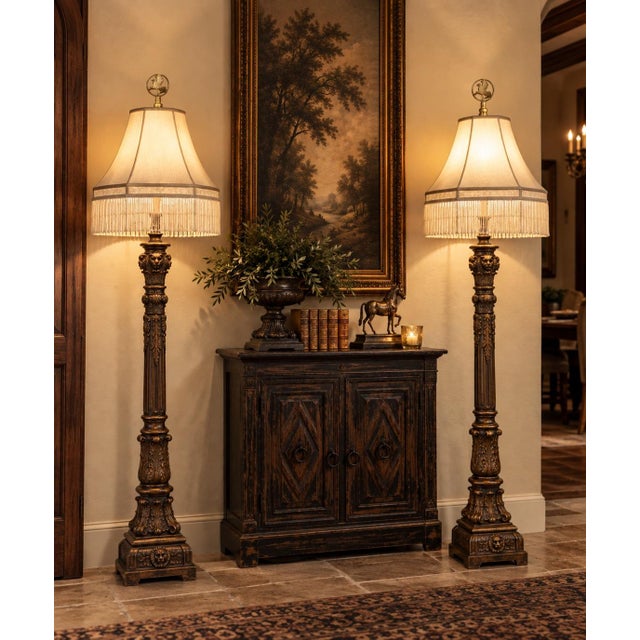 Vintage Brass Gryphon Winged Griffin Decorative Finials - a Pair For Sale In Houston - Image 6 of 7
