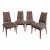 1960s John Keal Brown Saltman Dining Chairs, Set of Four For Sale