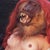 Metempsychosis: Ginger Snapped by Pamela Wilson | Oil on canvas depicting a figure with a monkey head. For Sale - Image 4 of 5