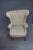 French Style Carved Channelback Wing Chair For Sale - Image 4 of 10