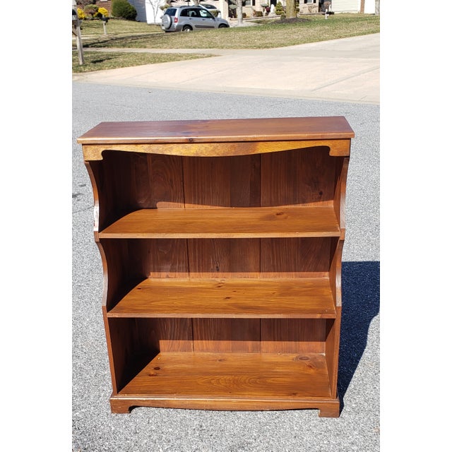 MidCentury Mastercraft Pine TwoShelf Low Bookcase Chairish