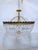 This is very decorative basket chandelier with decorative brass frame and A-chain. Rewired and restored and it has 6...