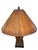 Terra Cotta 1990s Japanese Sculptural Nature-Inspired Table Lamp With Ribbed Bamboo Shade, Dragonfly and Frog Finial For Sale - Image 8 of 11