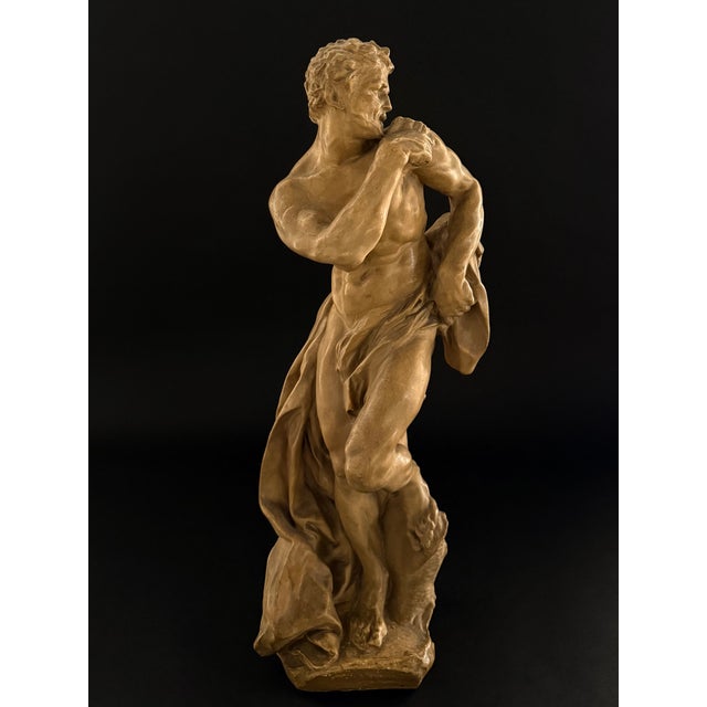 Stucco Sculpture Depicting a Faun, 20th Century, 1950s, Gesso For Sale - Image 16 of 16