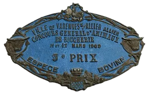 Blue Concours Agricole Varennes-sur-Allier Sign, 1989