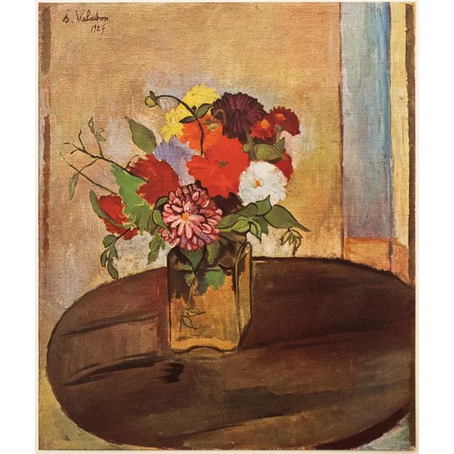Brown Rare 1947 Suzanne Valadon "Flowers", First Edition Parisian Lithograph For Sale - Image 8 of 9