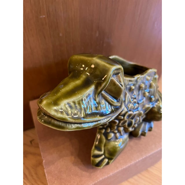 Vintage McCoy Frog Planter / Vase For Sale - Image 4 of 12