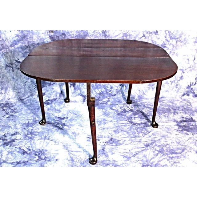 18th Century Queen Anne Mahogany Drop Leaf Gate Leg Table Chairish