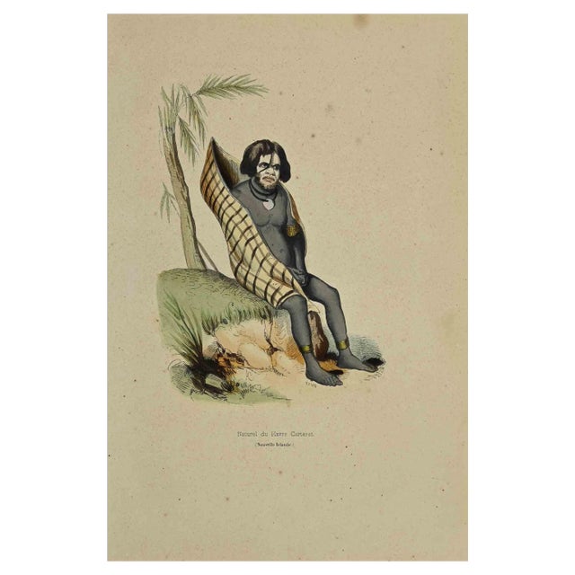 Auguste Wahlen, Naturel du Havre Carteret, Lithograph, 1844 For Sale