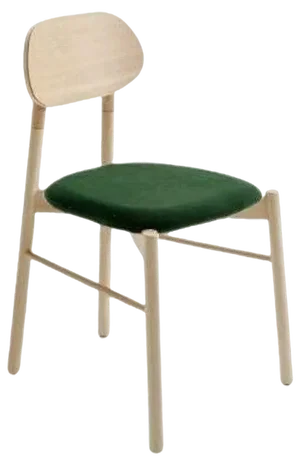 Bokken Upholstered Chair in Natural Beech by Colé Italia