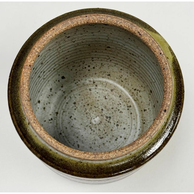 Ceramic Vintage Studio Pottery Lidded Jar in Brown Tones For Sale - Image 7 of 8