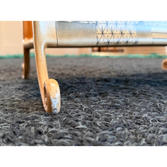 Cream Mid 20th Century Piero Fornasetti Style Magazine Rack For Sale - Image 8 of 12