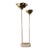 Vintage 1980s Tommaso Brass Double Lotus Floor Lamp by Tommaso Barbi For Sale