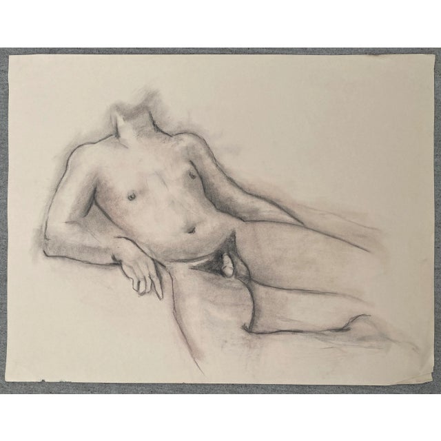 Male nude from the estate of Florida artist Dr. Ronald Frank Yrabedra (1944-2022). Yrabedra earned his B.A. and M.A. from...