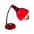 Metal Vintage Red Desk Lamp with Brass Neck For Sale - Image 7 of 7