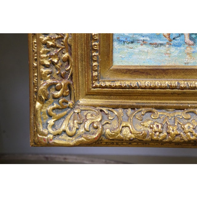 Mid 19th Century The Return of the Boating Party Oil Painting After Pierre Auguste Renoir 34" For Sale - Image 9 of 12