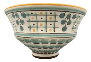 Colored Ceramic Bowl by Gefa Gorka, Hungary, 1950s