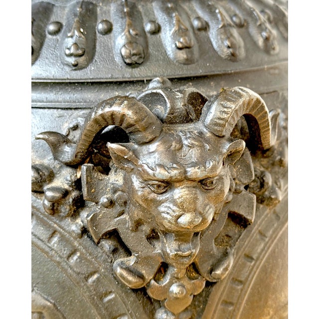 Bronze 19th Century French Clodion-Style Bronzed Zinc Ewer with Bacchic Caryatid Handle For Sale - Image 8 of 18