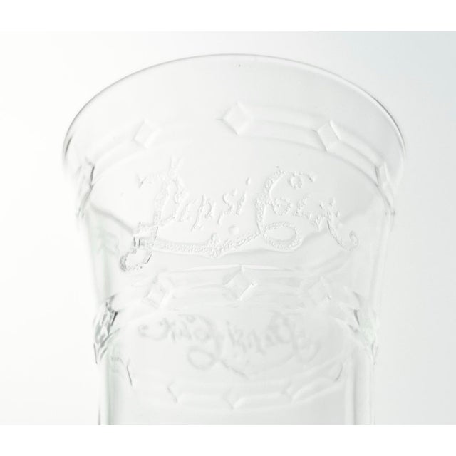 1970s 1970s Vintage “Pepsi-Cola” Set of 6 Tumbler Soda Drinking Glasses For Sale - Image 5 of 6