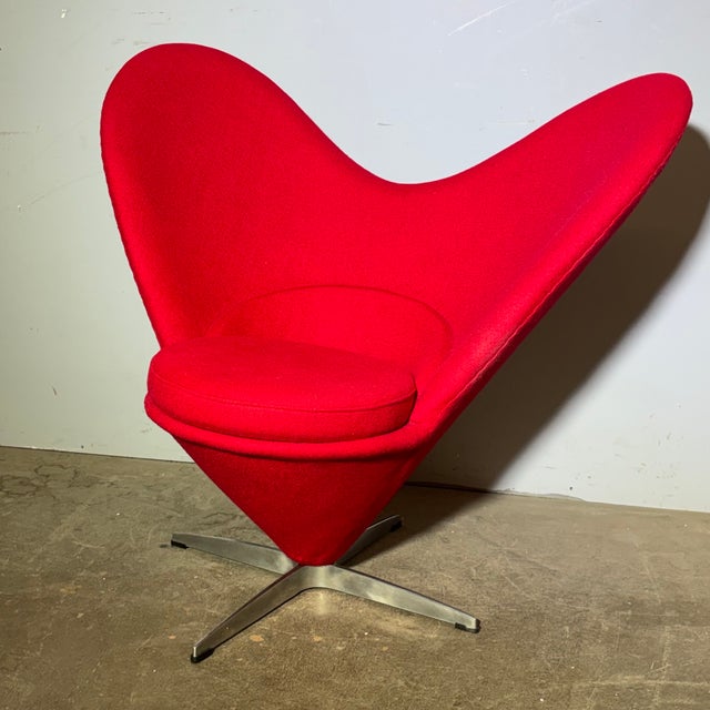 Heart Cone Chair in Red by Verner Panton, 1970s For Sale - Image 9 of 9