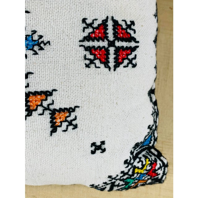 1990s Hand Embroidered Boho Chic Small Compatible Pillows, Set of Four For Sale - Image 5 of 11