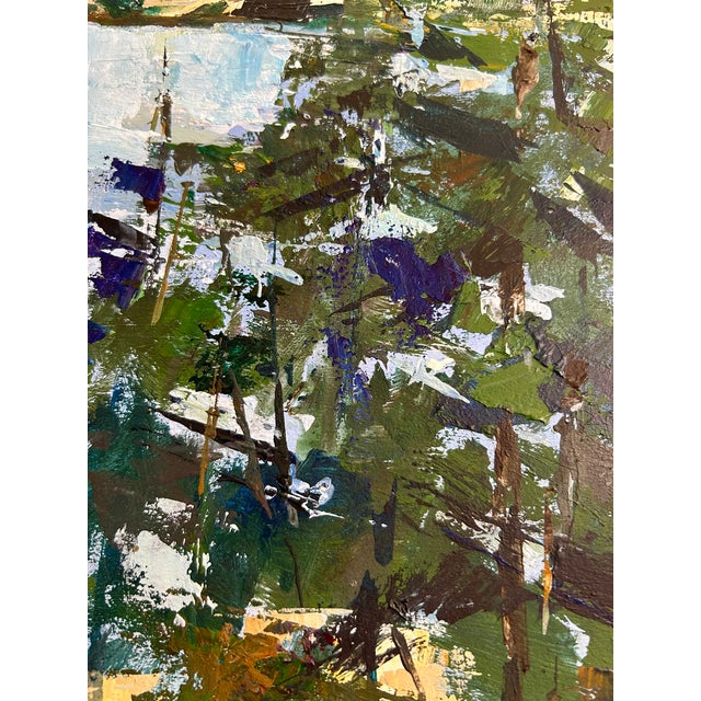Traditional Impressionist Coastal Harbor Oil Painting With Sailboats, Framed 24" Signed Eileen Kelly For Sale - Image 3 of 15