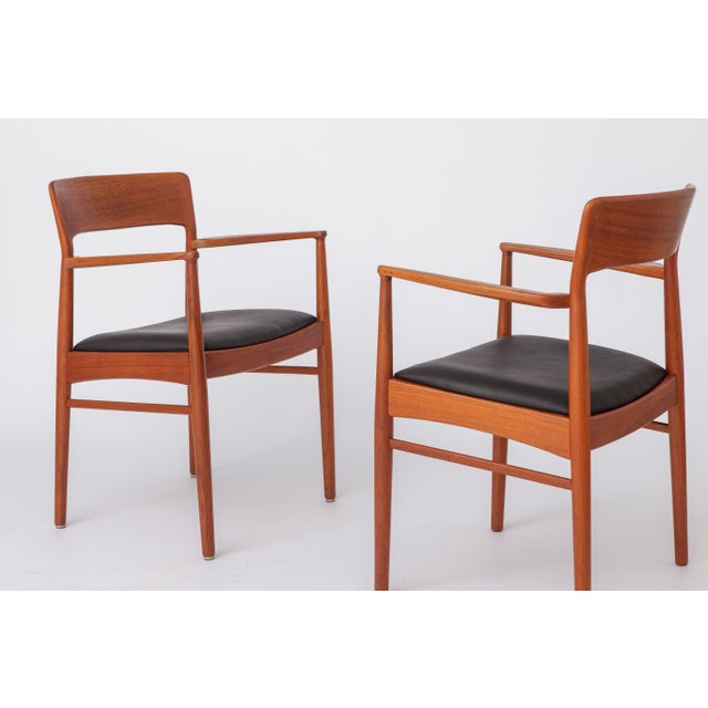 Vintage Danish Teak Armchairs by Henning Kjærnulf for Korup Stolefabrik, 1960s, Set of 2 For Sale - Image 6 of 10