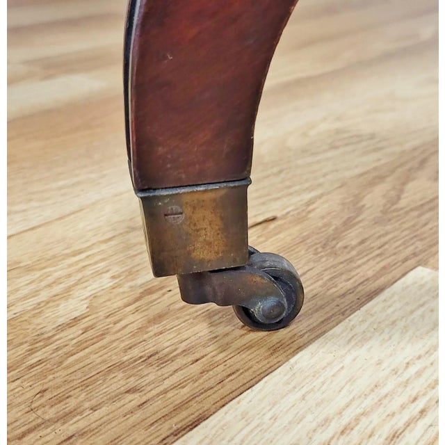 Vintage American Mahogany Gilt Tooled Leather Top Side End Table - Heirloom by Weiman For Sale - Image 15 of 16