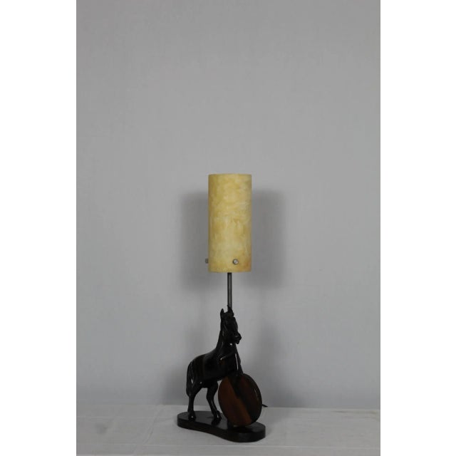 Figurative Early 20th Century Polo Horse Sculptural Lamp For Sale - Image 3 of 13