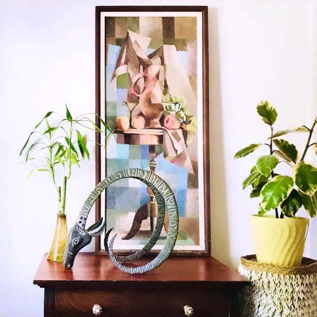 We can’t get over the size of this original painting by! Signed in the lower right and on the back.