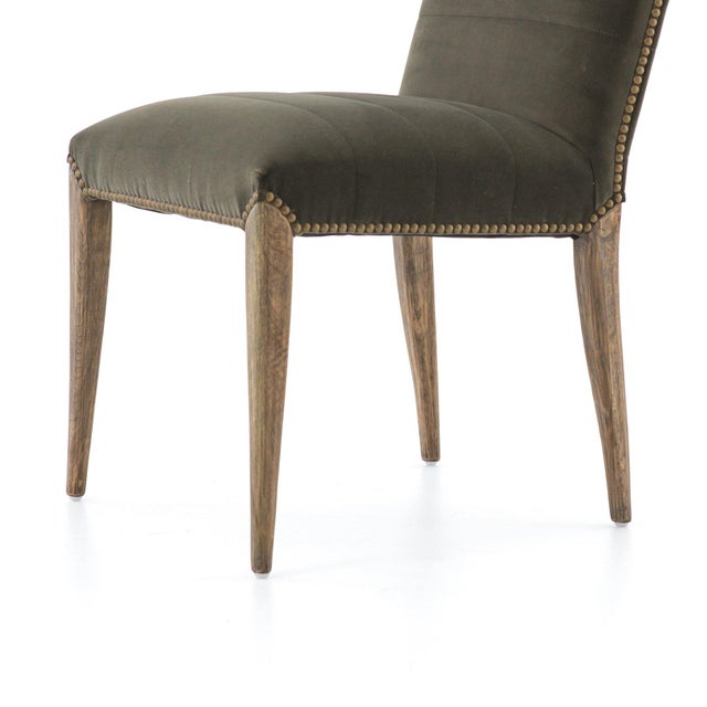 Four Hands Nate Dining Chair - Modern Velvet Loden For Sale - Image 9 of 12