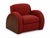 Art Deco French Living Room Set Red Chenille For Sale In San Diego - Image 6 of 7
