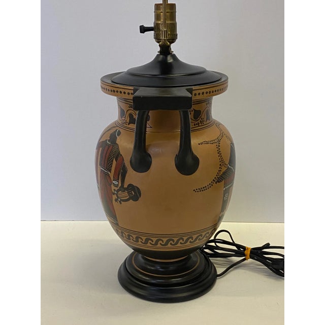 Classical Style Greek Vase Lamp For Sale - Image 9 of 11