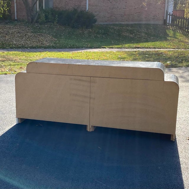 1980s Post Modern Gray Waterfall Buffet For Sale - Image 9 of 10