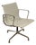 EA 117 Aluminium Desk Chair in White Leather and Chrome by Charles and Ray Eames for Vitra For Sale