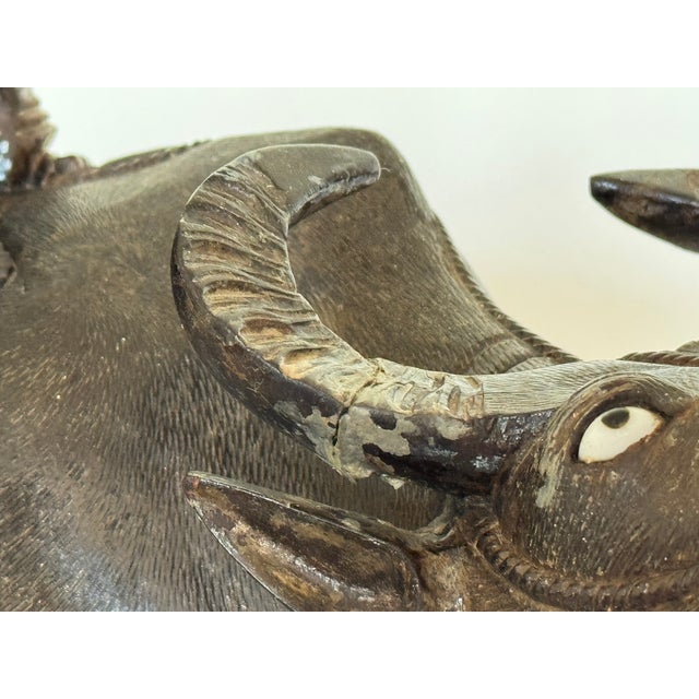 19th Century Chinese Hardwood Carving of Boy on Water Buffalo For Sale - Image 13 of 14