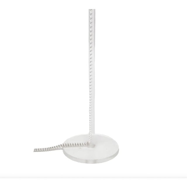 White Acrylic Floor Lamp by Harco Loor, 1980s For Sale - Image 4 of 5
