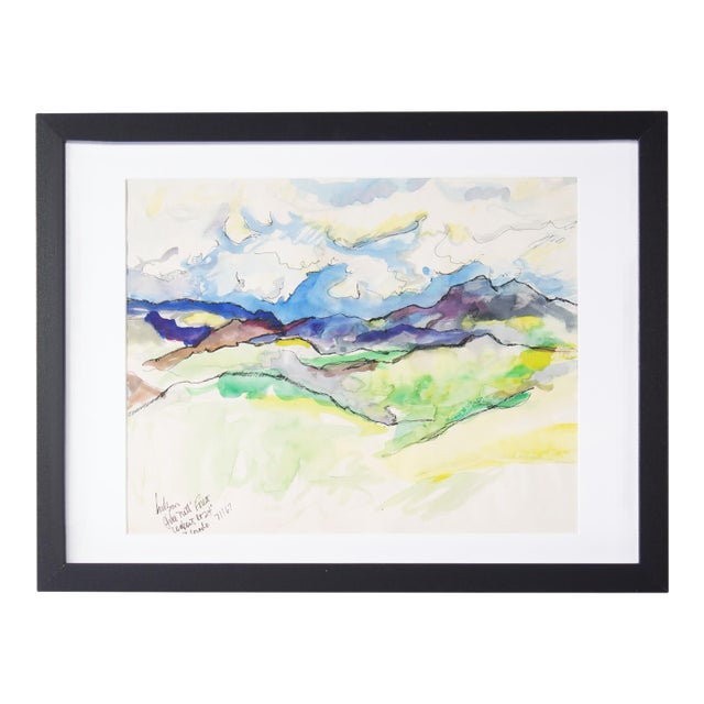 1967 Watercolor and Ink Painting of Pike National Forest by Harry Hilson For Sale