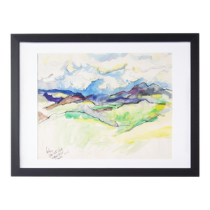 1967 Watercolor and Ink Painting of Pike National Forest by Harry Hilson