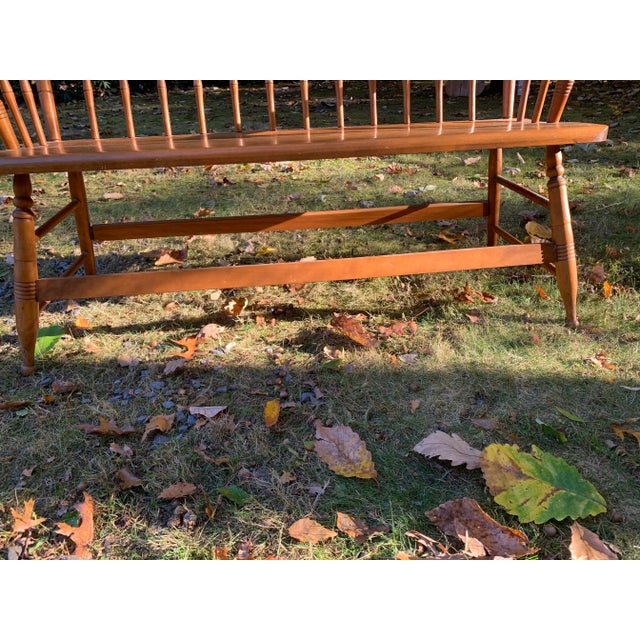 1960s Vintage Bench Made by Bent and Bros. Colonial Chairs Company