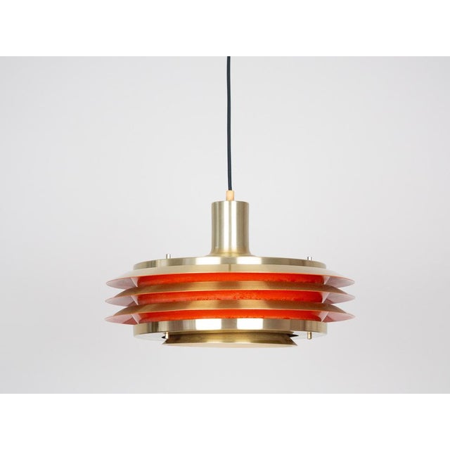 Vintage Swedish Pendant Lamp by Carl Thore for Granhaga Metallindustri, 1960s For Sale - Image 11 of 11