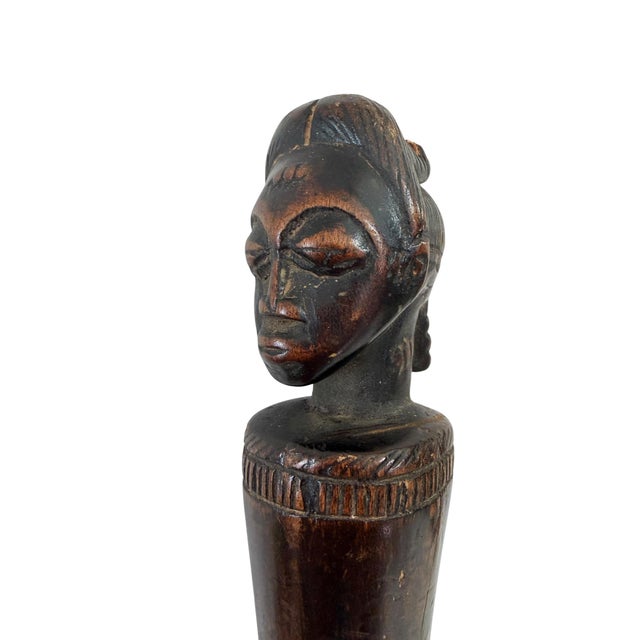 Rare Vintage Senufo Kpa'ana Bronze Ceremonial Figural Axe Côte d'Ivoire 13" H For Sale - Image 10 of 12