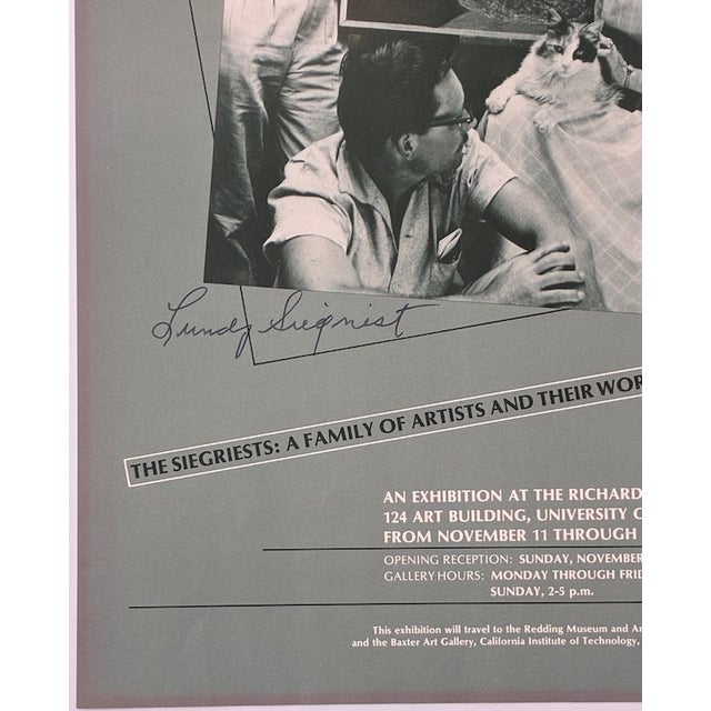 Rare Vintage "The Siegriests A Family of Artists" Lundy Siegriest Hand-Signed Exhibition Poster 1981 Lundy Siegriest was...