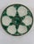 Vintage 1950s French Longchamp Green and White Oyster Plate For Sale - Image 12 of 16